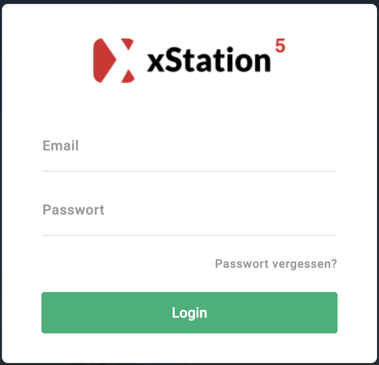 KI Aktien: Anmeldung xStation