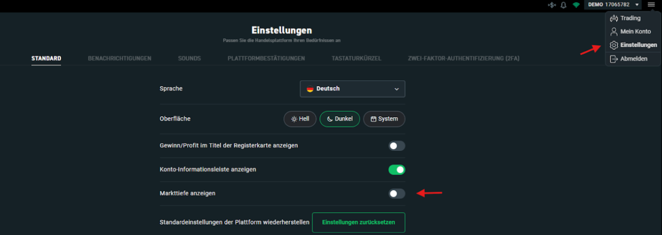 LiquiditÃ¤t: Markttiefe xStation
