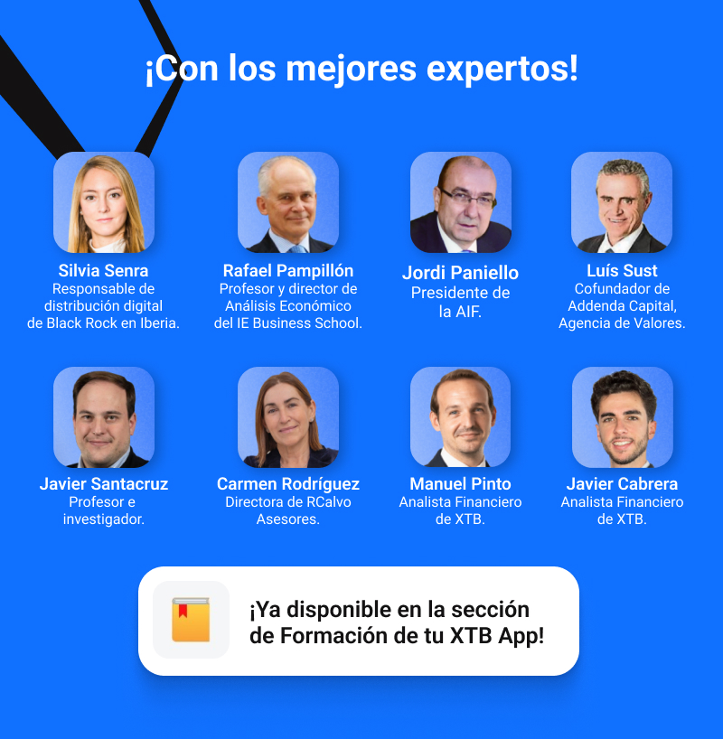 Imagen con los ponentes del curso prÃ¡ctico de inversiÃ³n y ahorro de XTB