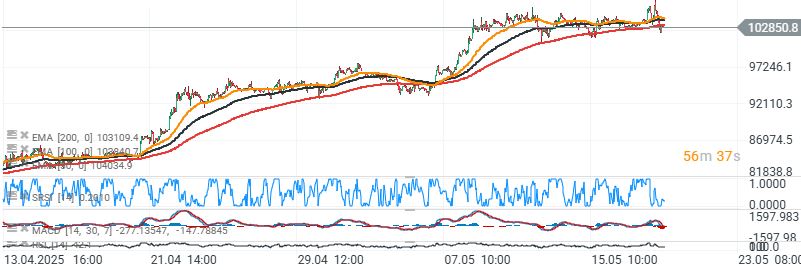 GrÃ¡fico con la cotizaciÃ³n del precio del Bitcoin