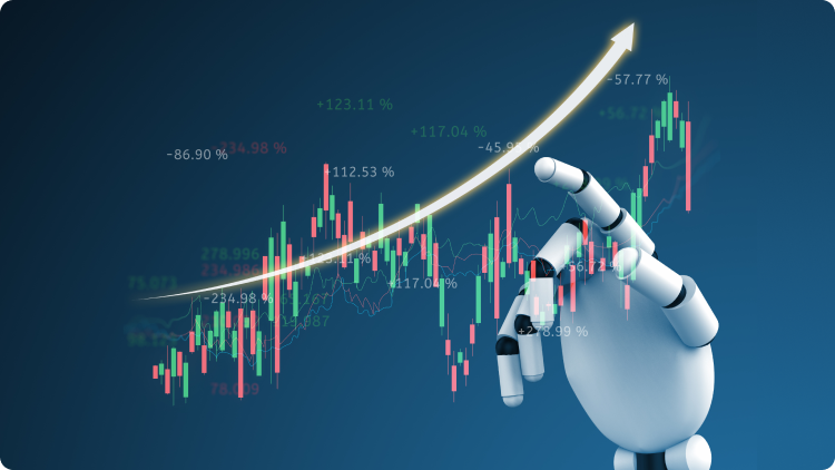 Automated trading robot analysing stock market data
