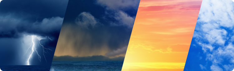 collage of different weather images