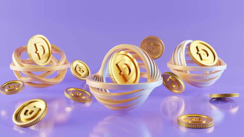 Imagen de unas monedas cayendo en un artÃ­culo sobre NFT