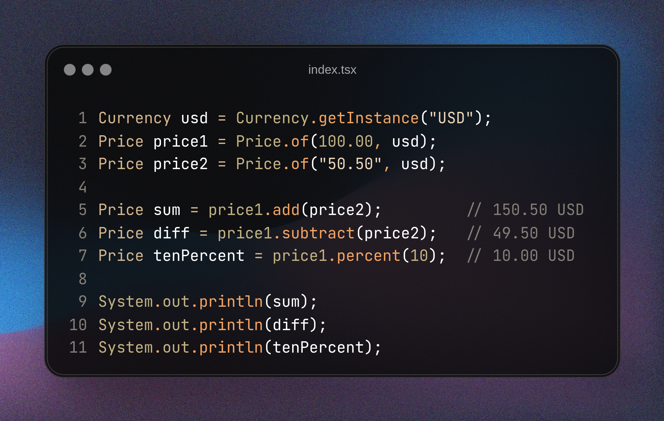 Value Object Example