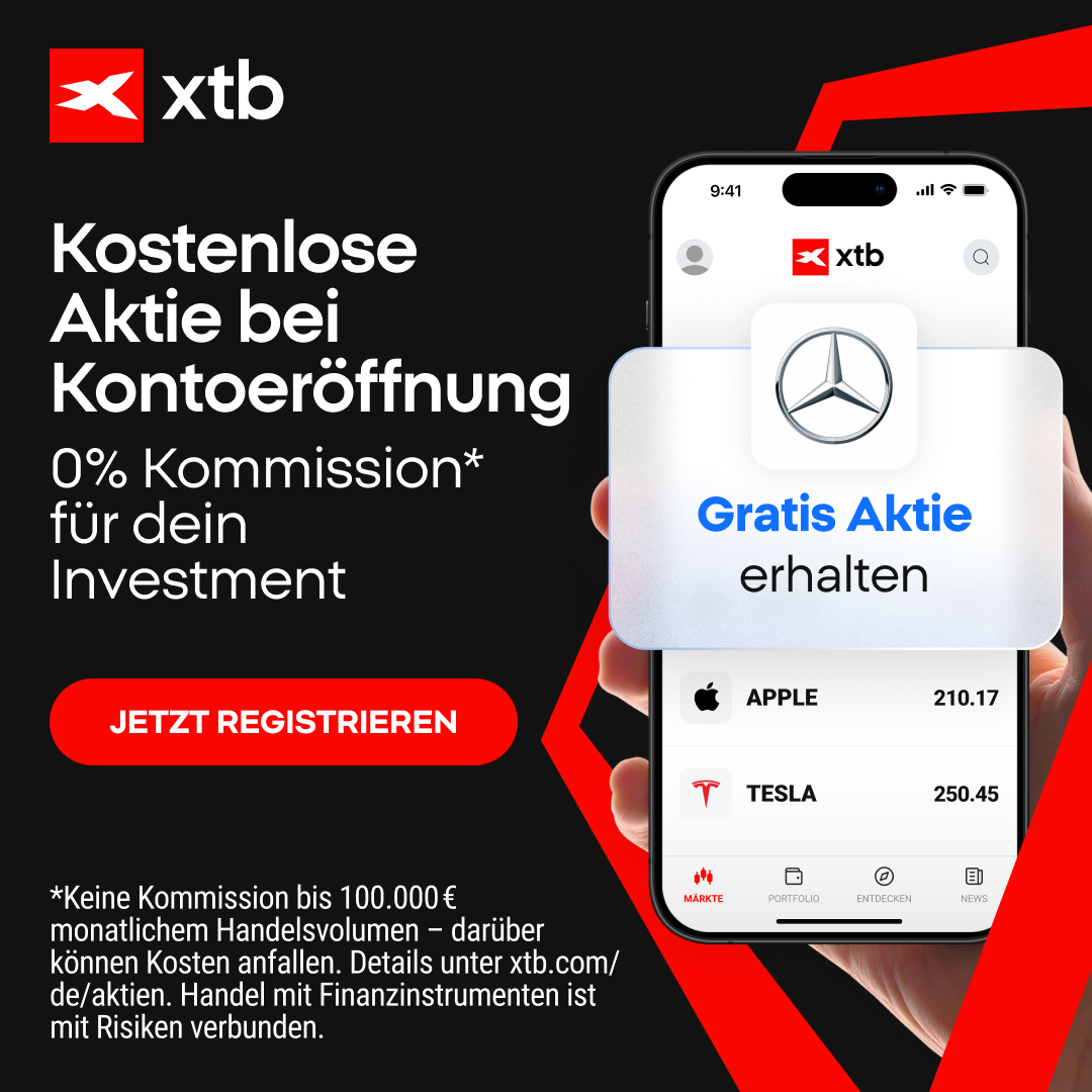 Depot eröffnen und Gratis-Aktie beim Broker XTB erhalten
