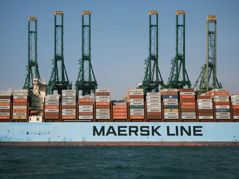 Imagen de un contenedor de Maersk