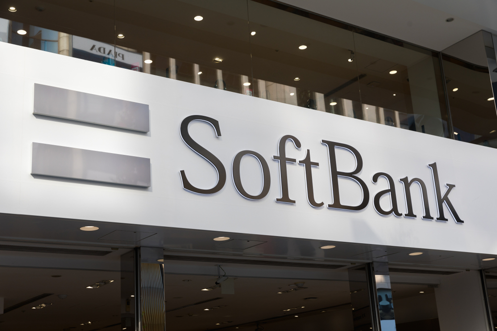 The front of a Softbank store in Ginza Tokyo Japan