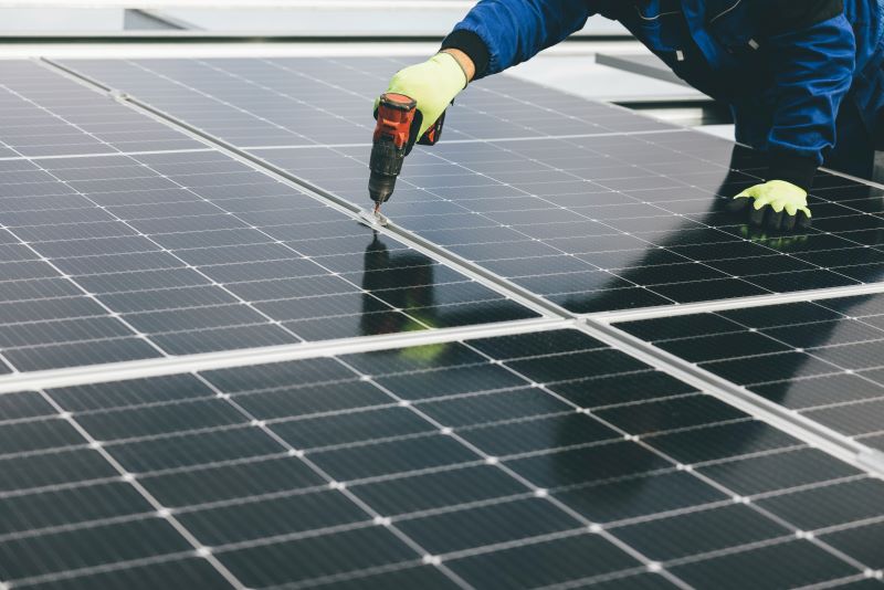 Imagen de placas solares en un artÃculo sobre las acciones de Solaria