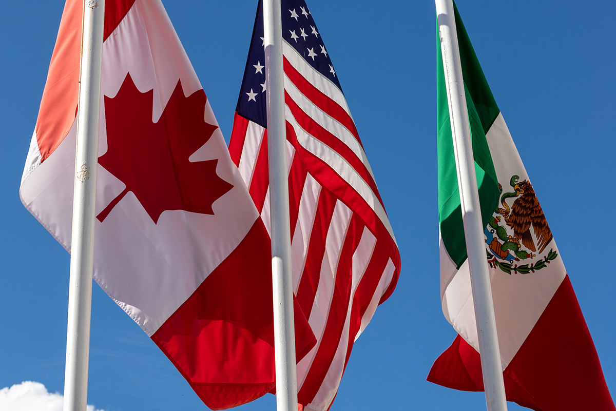 Bandera de Canada, EEUU y Mexico