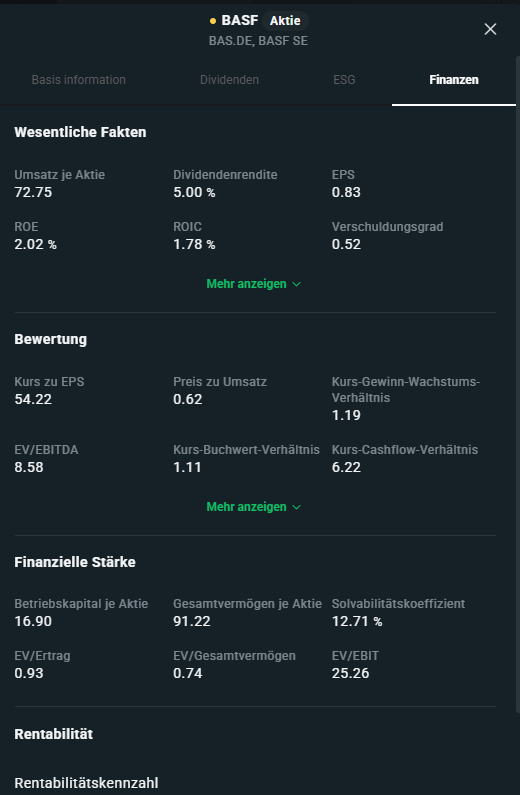 Aktien bewerten: xStation