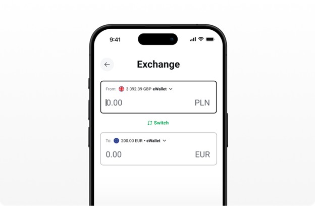 o imagine a ecranului eWallet al XTB pe un telefon mobil