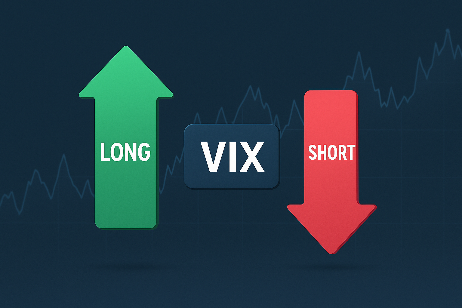 RepresentaÃ§Ã£o do Ã­ndice VIX com posiÃ§Ãµes longas e curtas.