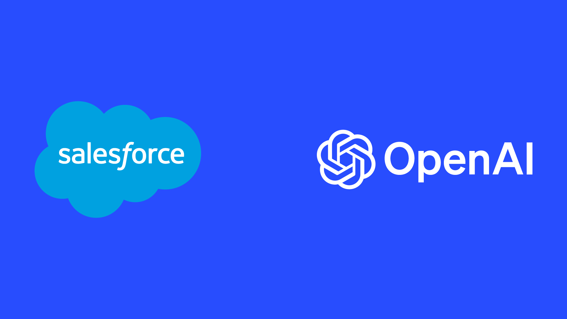 Los logos de Salesforce and Open AI lado a lado