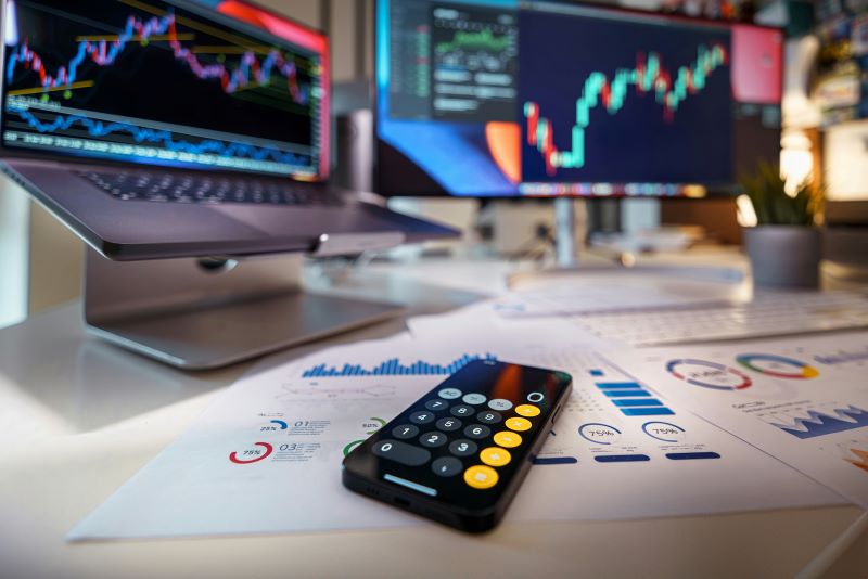 Imagen de una calculadora en un artÃculo sobre el Nasdaq 100