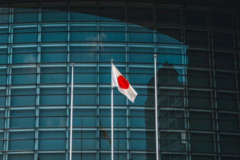 Imagen de la bandera de JapÃ³n en un artÃ­culo sobre el Nikkei 225