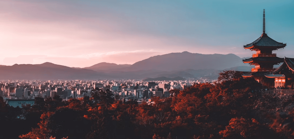 Un paisaje tipico de japon