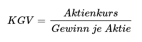Value Investing: KGV Formel