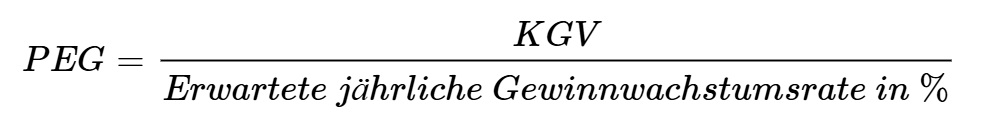 Value Investing: PEG Formel