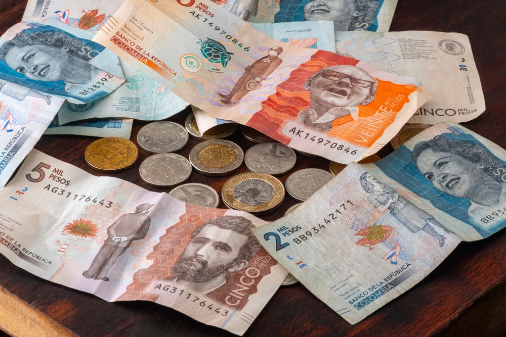  Moneda, monedas, pesos, colombiano