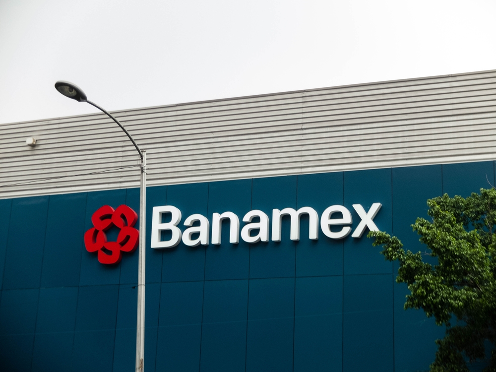 Logo de la sucursal bancaria Banamex 