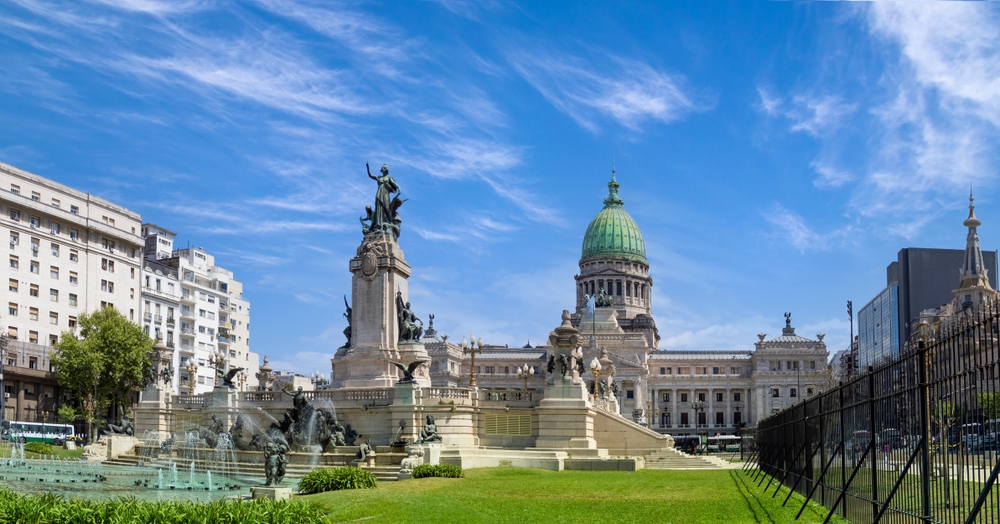 Buenos Aires, Palacio del Congreso Nacional en el centro historico de la ciudad