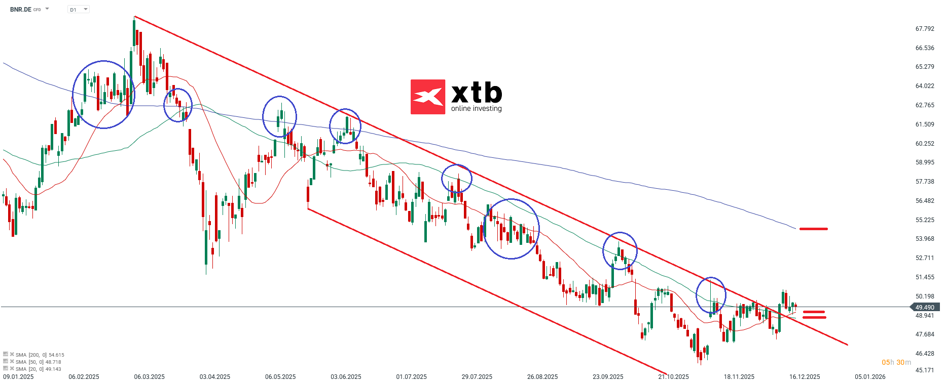 Brenntag Aktie Prognose im Tageschart