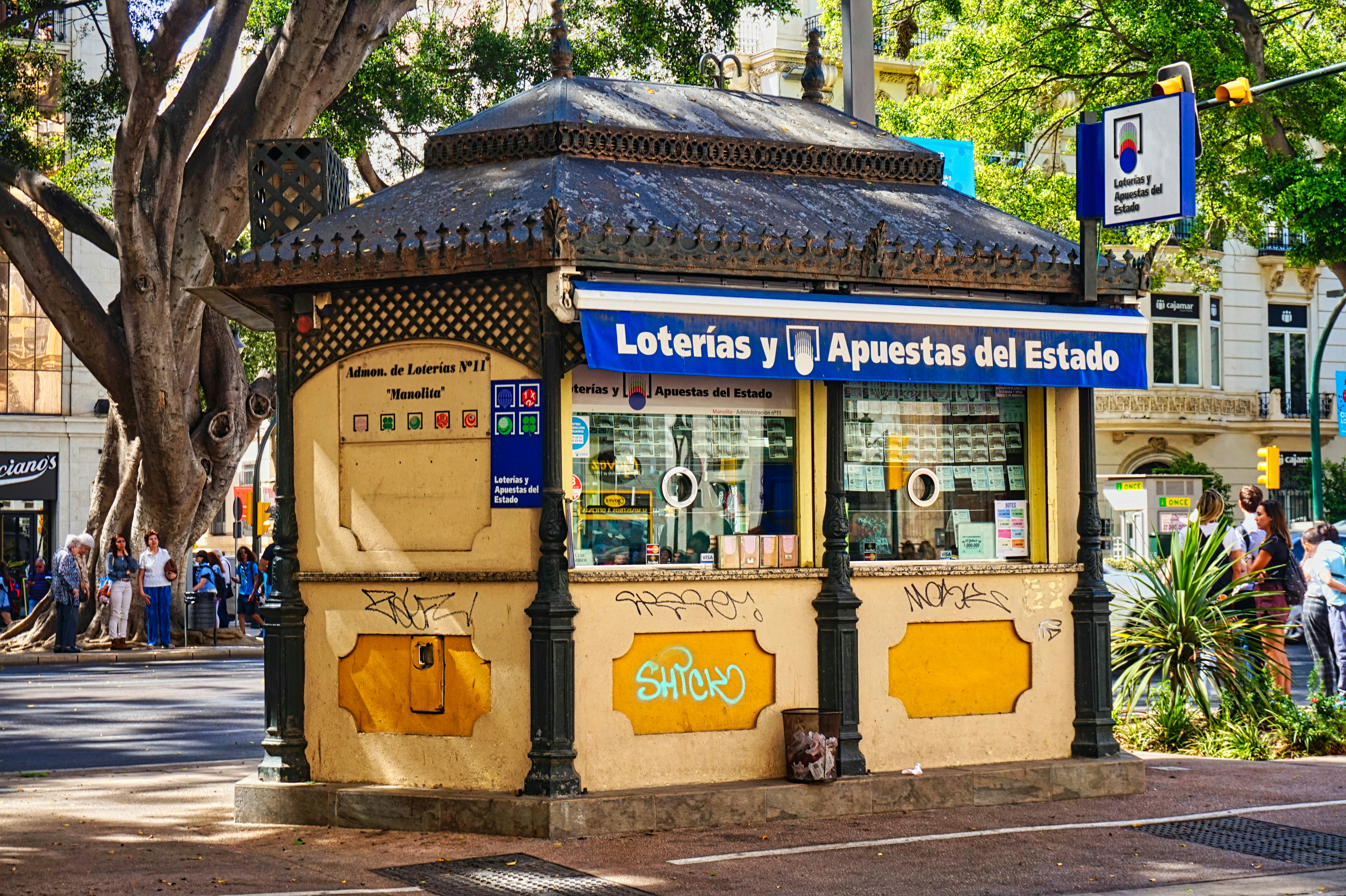 Imagen de un kiosko de LoterÃ­a en un artÃ­culo sobre el Gordo de la LoterÃ­a de Navidad