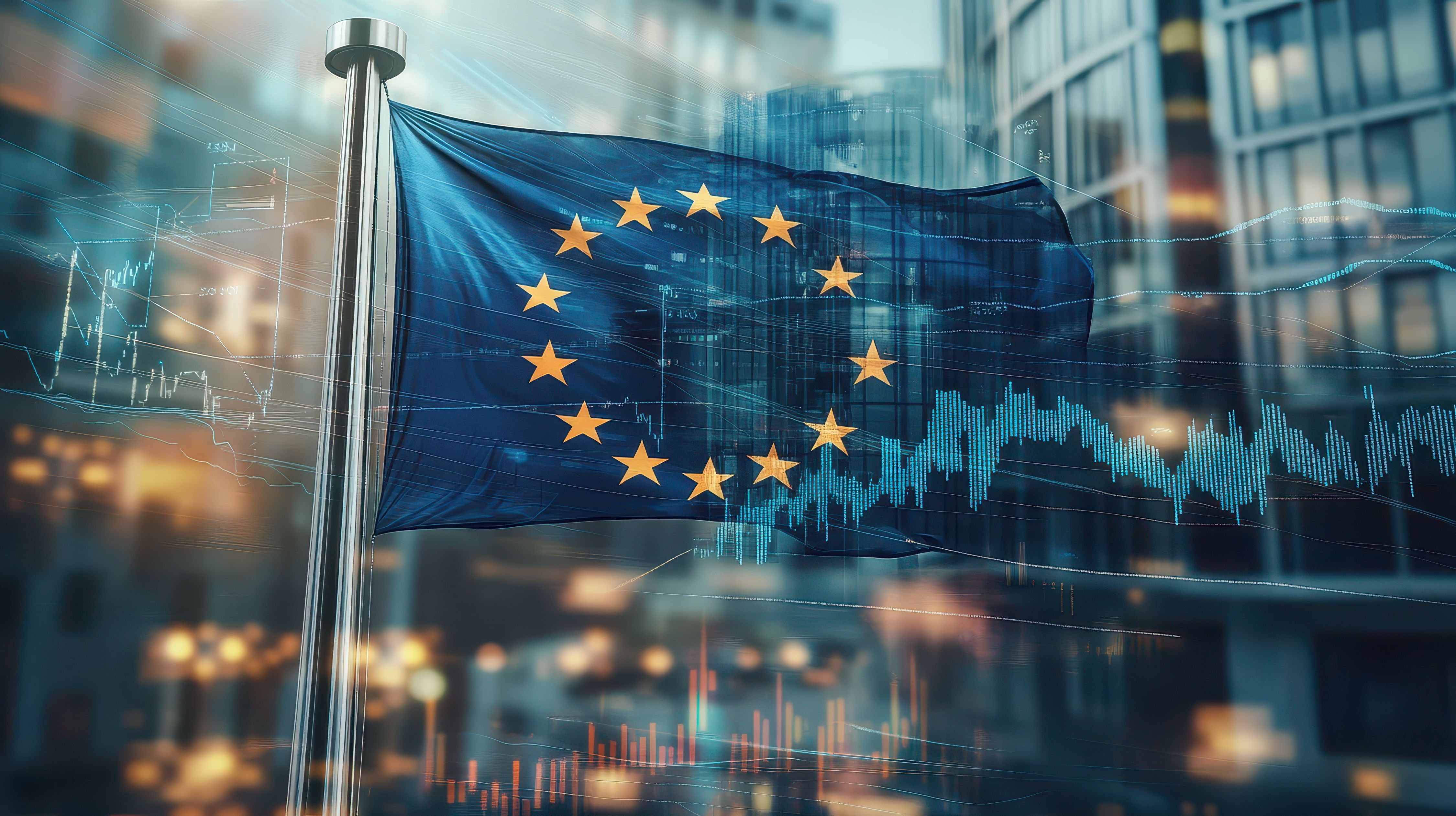 Imagen de la bandera de la UE en un artÃ­culo sobre los Ã­ndices europeos