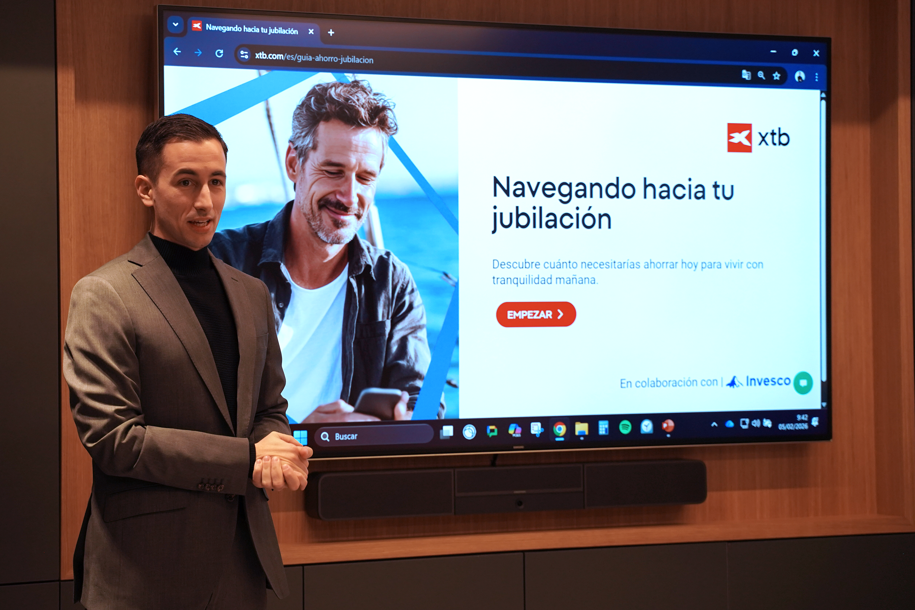 Javier Urones en la presentaciÃ³n de la iniciativa 'Navegando hacia tu JubilaciÃ³n'