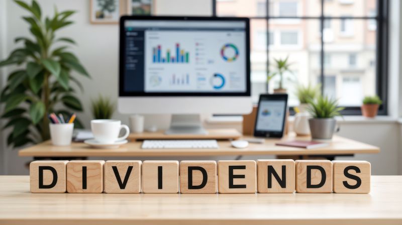 Imagen de fichas en el que se lee 'Dividends' en un artÃ­culo sobre los AristÃ³cratas del Dividendo