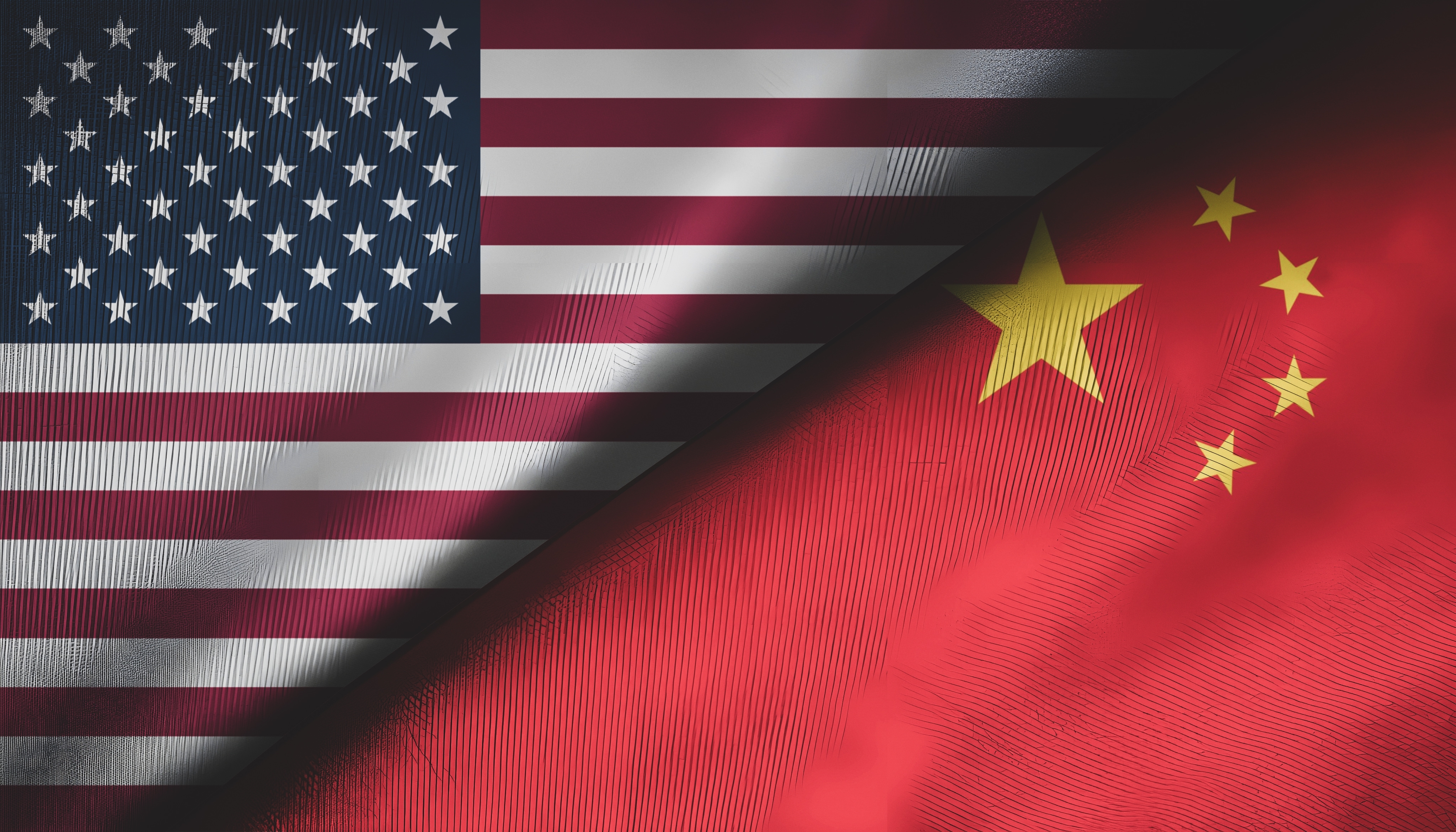 bandera de AmÃ©rica y China. concepto de negocio y relaciones entre nosotros y China