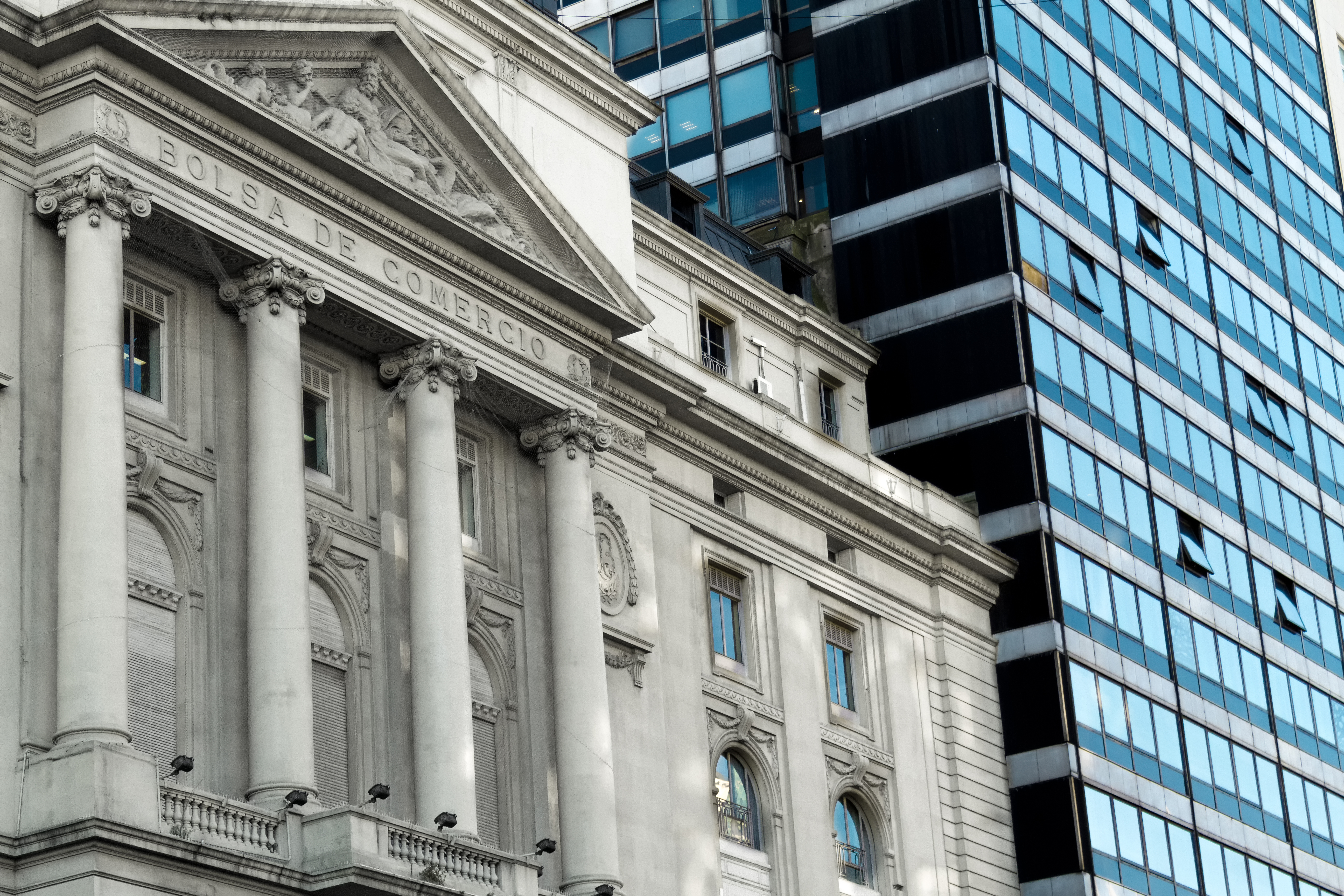Facade of the Buenos Aires Stock Exchange building, Argentina