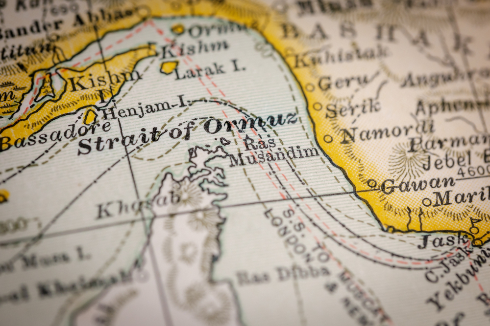 Strategically important Strait of Ormuz (Hormuz)