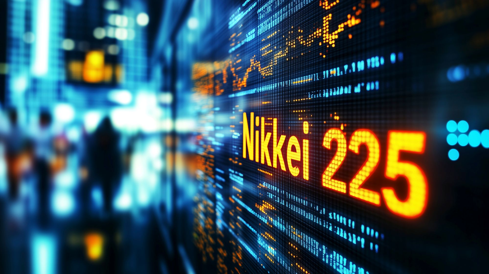 Imagen de un grÃ¡fico bursÃ¡til en el que se lee Nikkei 225