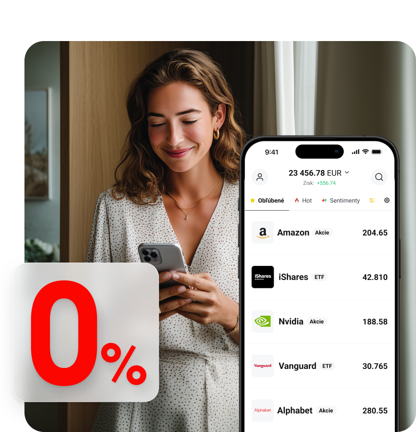 Å¾ena investuje do ETF a akciÃ­ cez aplikÃ¡ciu XTB bez poplatkov