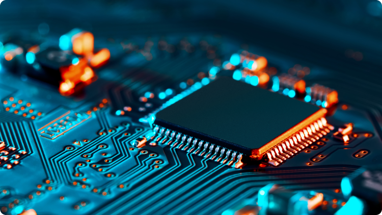 circuito de chips ia de cerca