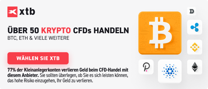Bitcoin Handel bei XTB mit engen Spreads und ohne Kommissionen