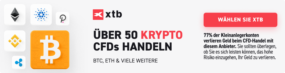 Bitcoin Handel bei XTB mit engen Spreads und ohne Kommissionen