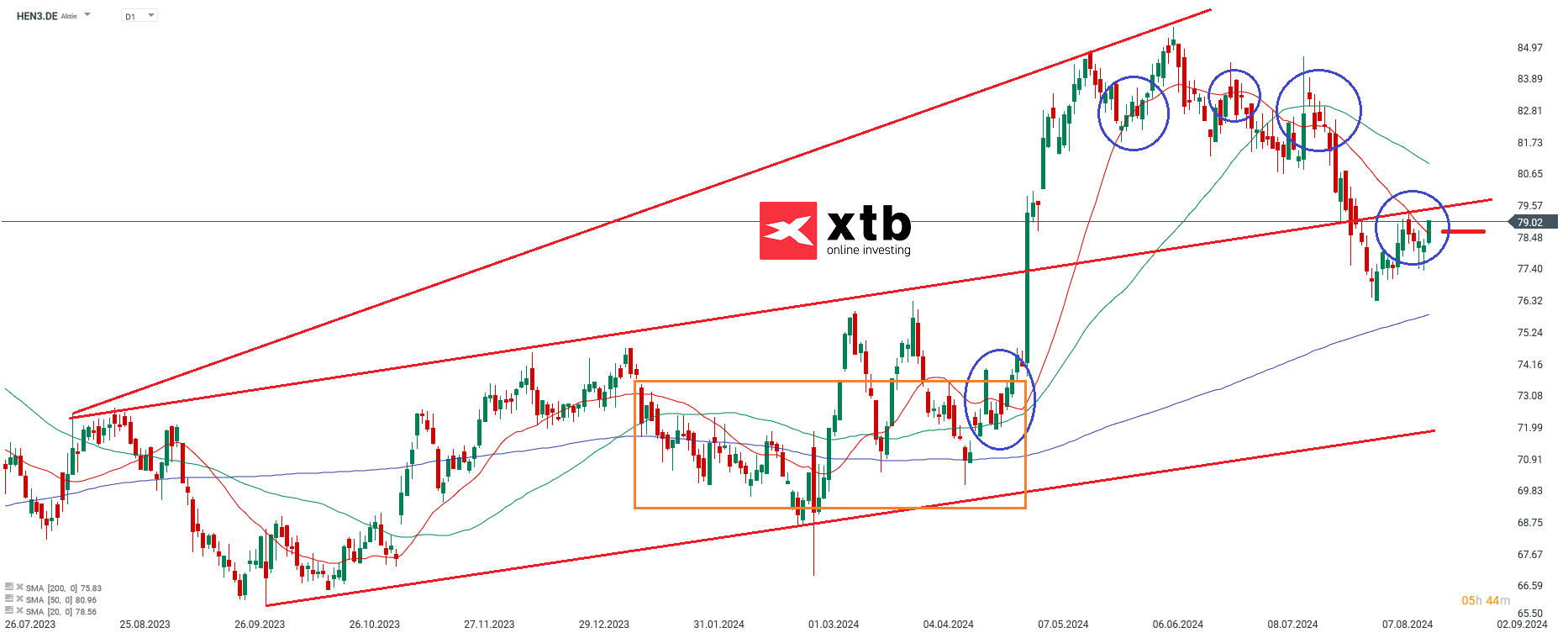 Henkel Prognose im Tageschart