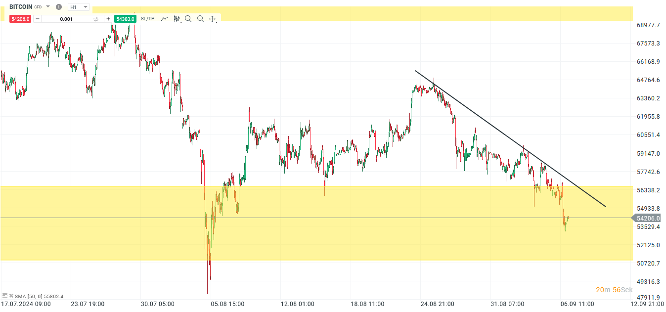 Bitcoin Chartanalyse 07.09.24 - Prognose