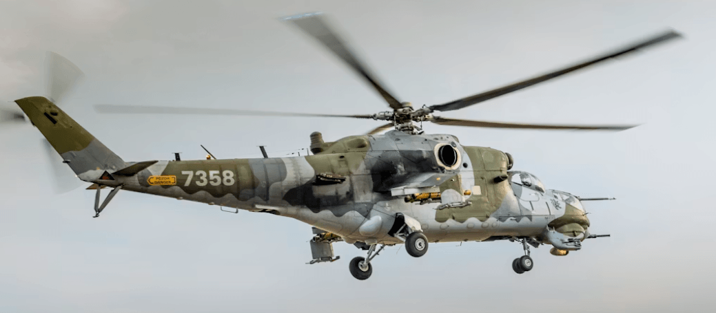 Imagen de un helicoptero de guerra