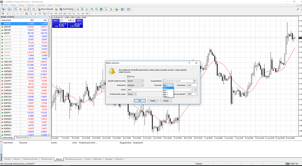 Tworzenie powiadomieÅ MT4 przykÅad