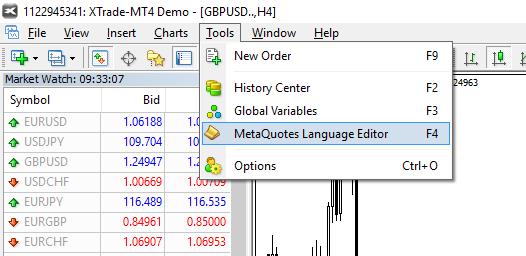MetaQuotes Language Editor mt4