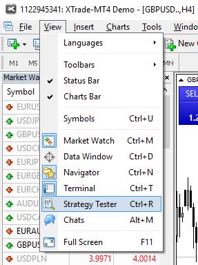 testerul de strategii mt4