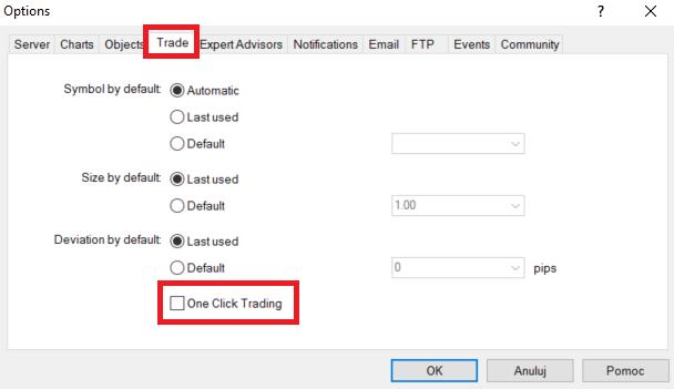 optiunea one click trading mt4