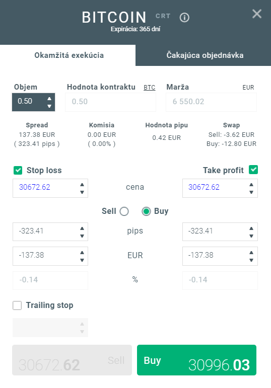 xStation5 - Bitcoin - buy