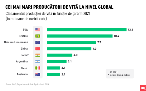 The biggest producers of beef in the world in Q1 2021 infographic