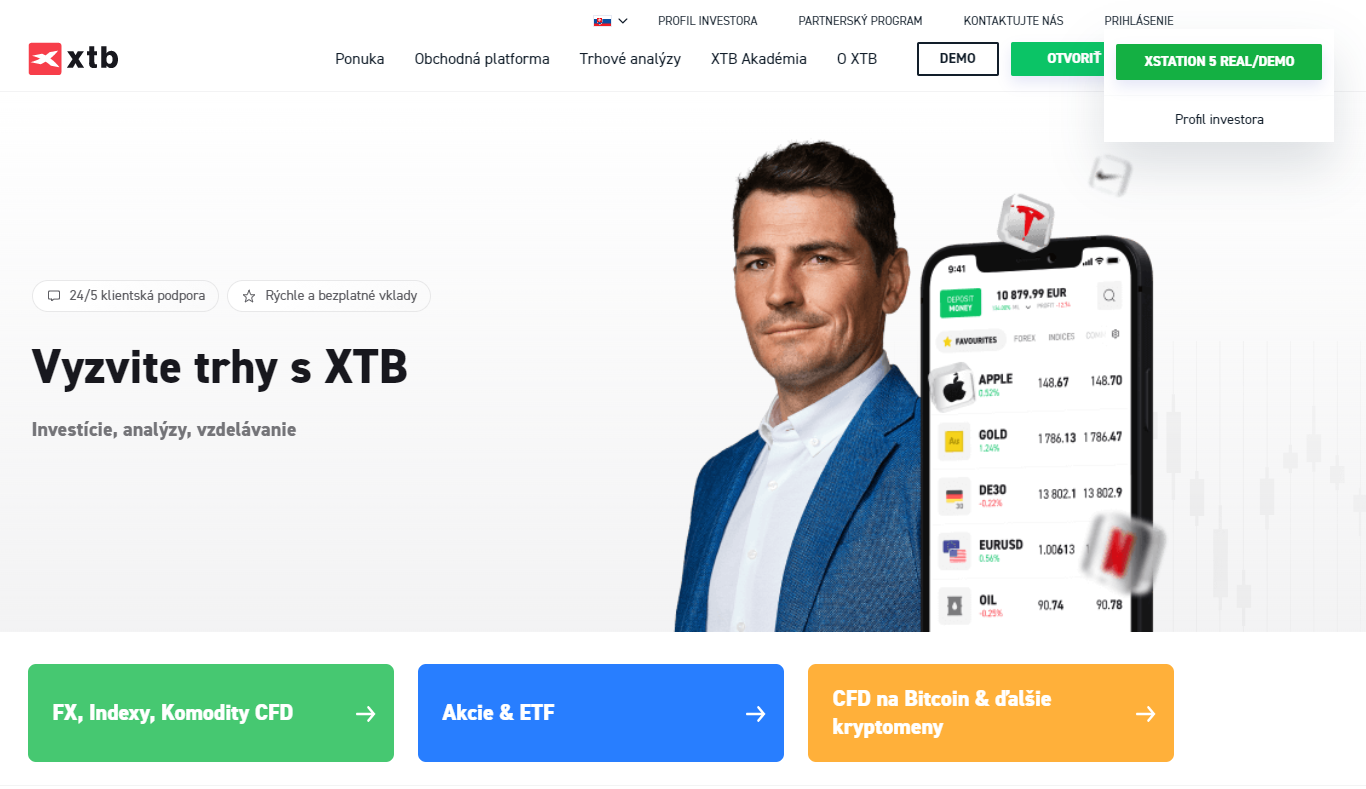 Profil investora XTB 