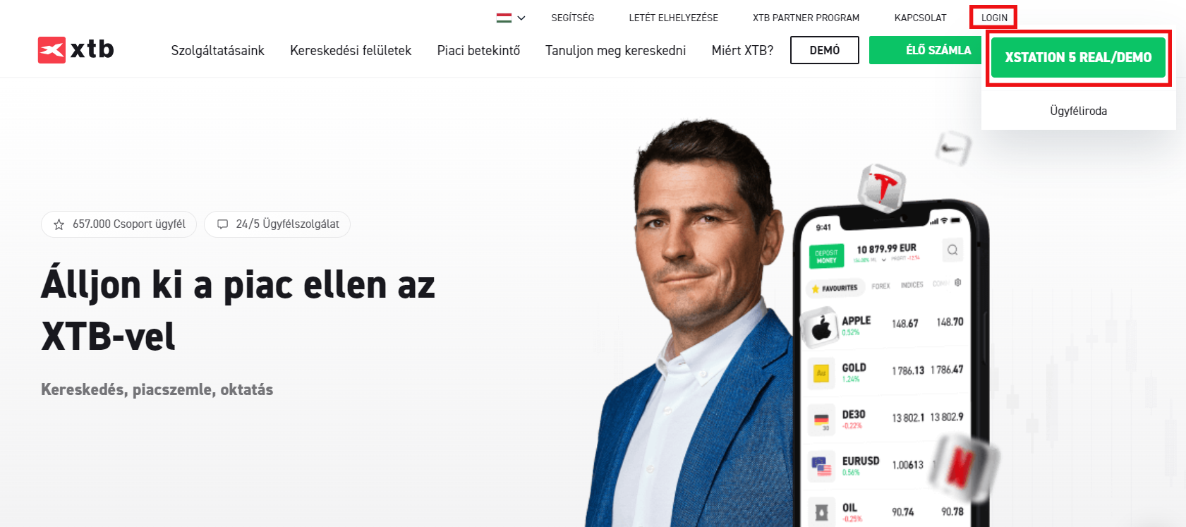 XTB xStation 5 bejelentkezÃ©s