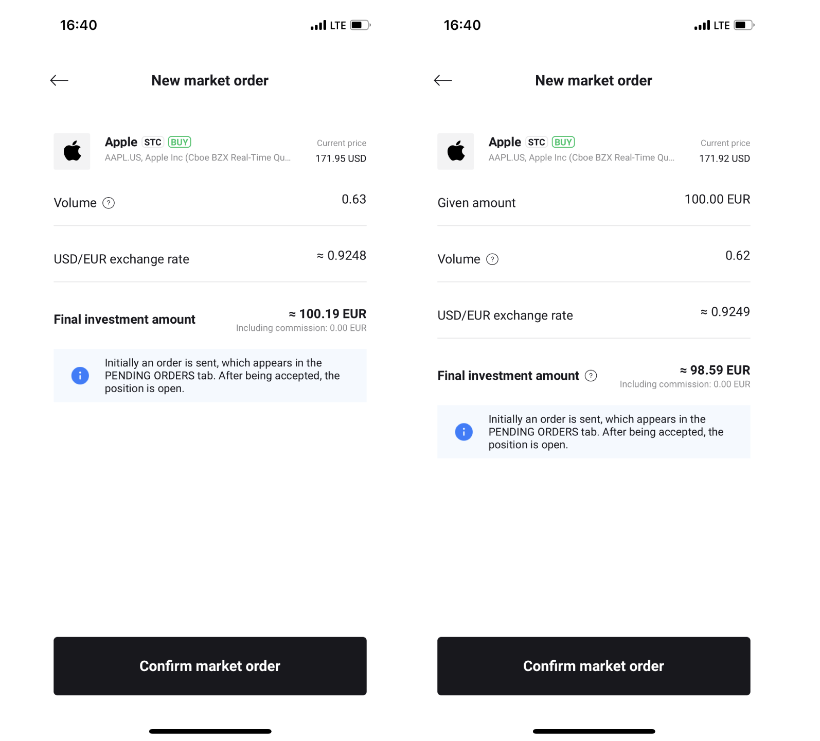 cakajuca objednavka xtb